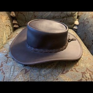 Minnetonka Leather Cowboy Hat